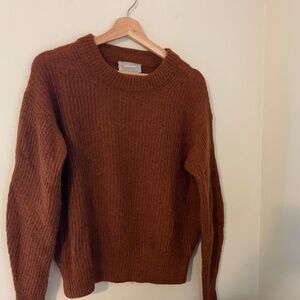 Orange Everlane angora cocoon sweater, women's xs